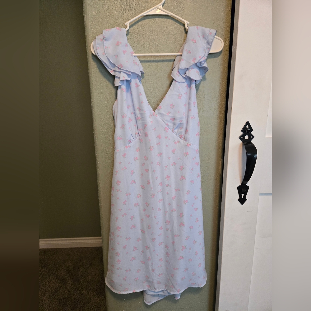 Altar'd State Blue and Pink Floral Dress